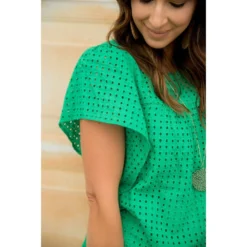 Lace Squared Blouse -Women's Clothing Store BB 9748 910507