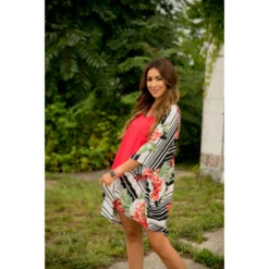 Multi Striped Floral Kimono -Women's Clothing Store BB 9771 c69a0c4d 9546 411e 8e22 ef6d21da0350