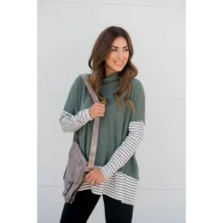 Cowl Neck Accent Tunic Sweatshirt -Women's Clothing Store BB 9773 38b9fef6 09df 4f64 829e 919ecfbb918e