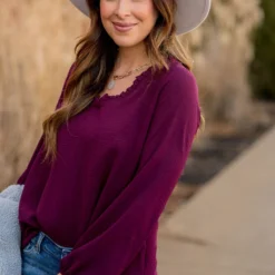 Dressy Ruffle V-Neck Blouse