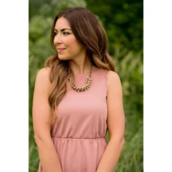 Basic Scalloped Tank Dress -Women's Clothing Store BB 9775