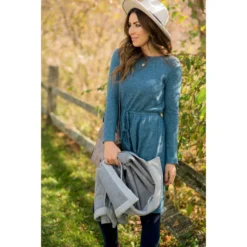 Simple Tie Sweater Dress -Women's Clothing Store BB 9803 80c7e064 f2cf 4dc9 8817 515e836308ff