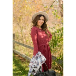 Simple Tie Sweater Dress -Women's Clothing Store BB 9819 168ec80b 884c 47fb 8648 50f84b95dfbb