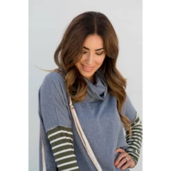 Cowl Neck Accent Tunic Sweatshirt -Women's Clothing Store BB 9820 b66d3558 8696 44b7 9d12 3dc09032e609