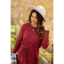 Simple Tie Sweater Dress -Women's Clothing Store BB 9825 ed03e4f7 36b7 4350 812d d36e7a4185f2