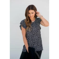 Double Tiered Sleeve Cheetah Blouse -Women's Clothing Store BB 9845 36a30349 6123 4078 9190 2a965763a38a