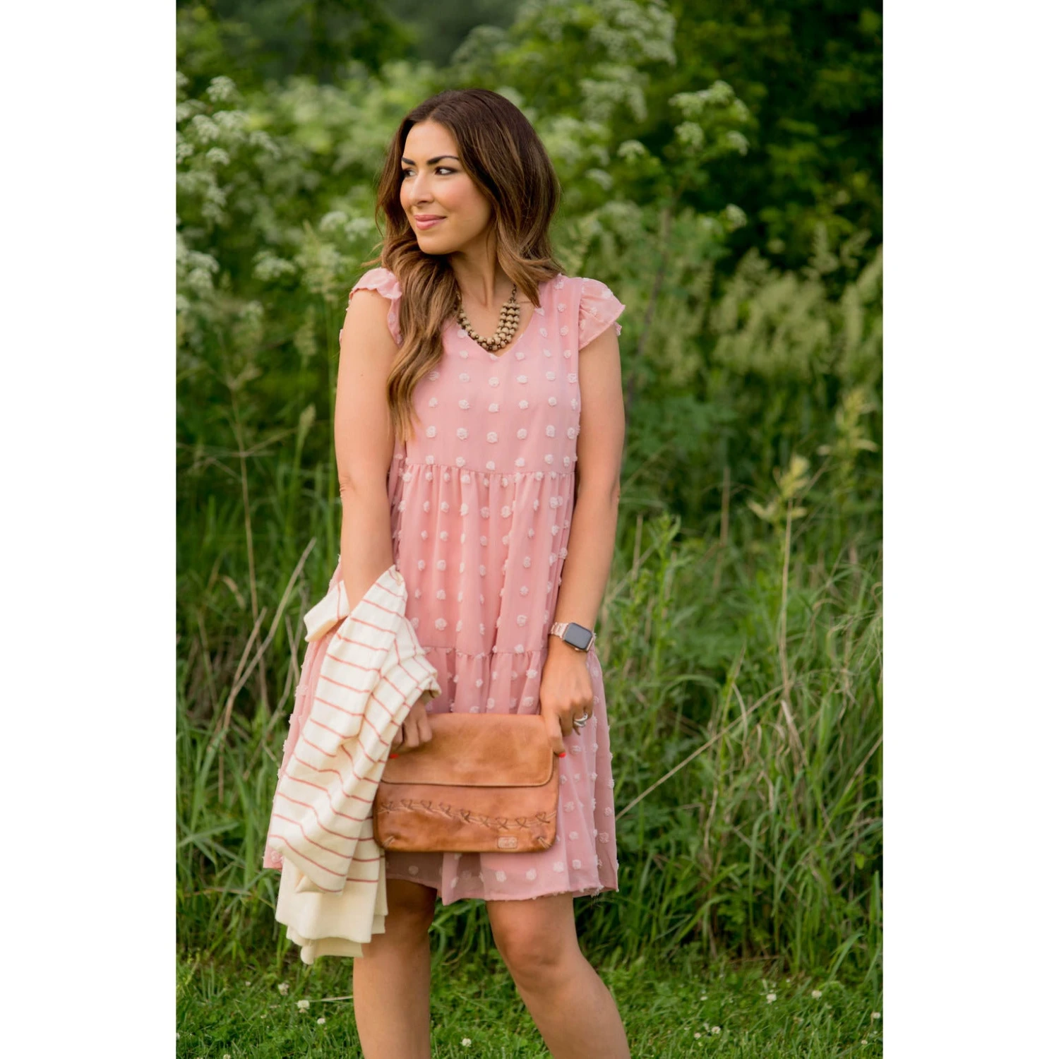 Tiered Textured Dot Dress 17 Tiered Textured Dot Dress - Image 17