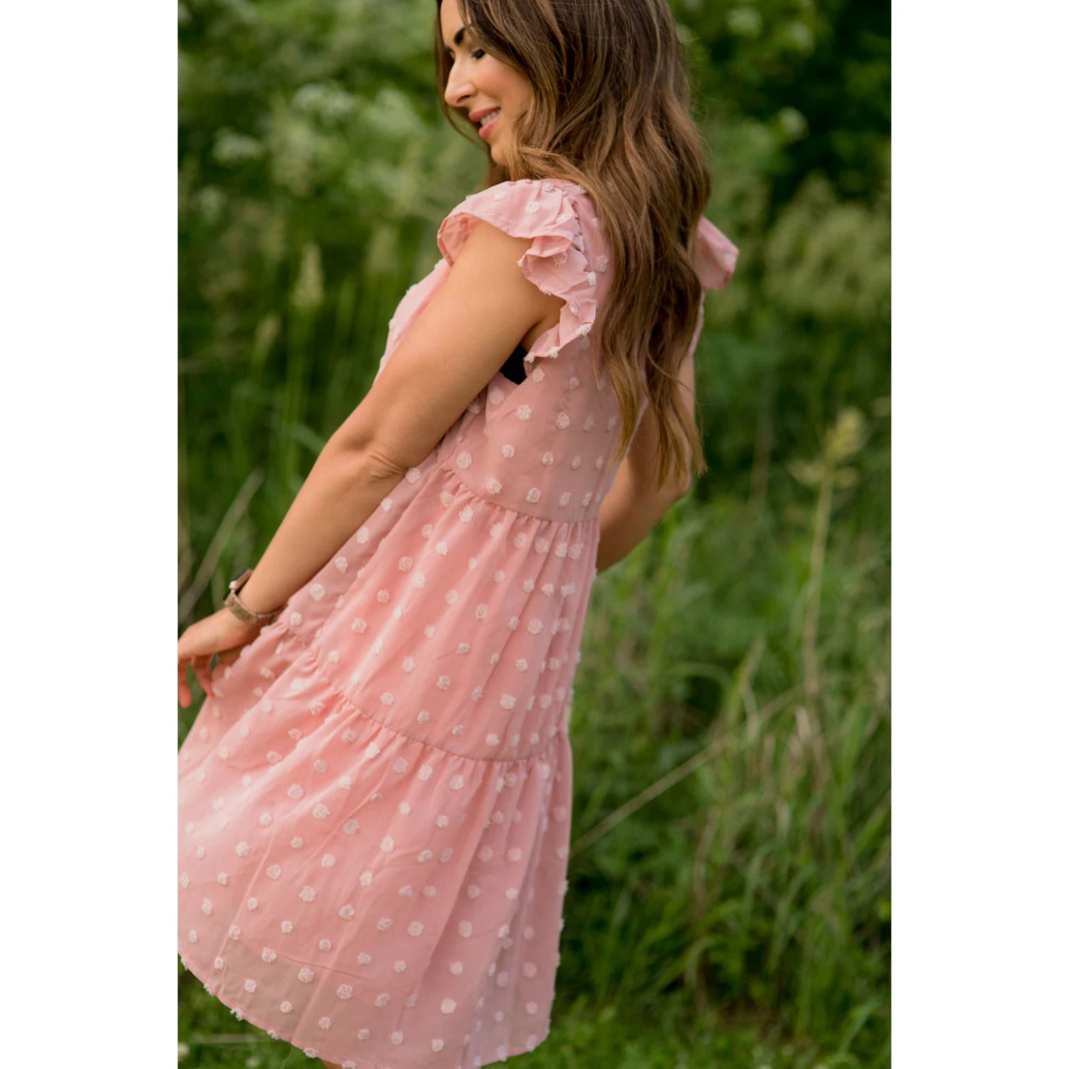 Tiered Textured Dot Dress 13 Tiered Textured Dot Dress - Image 13