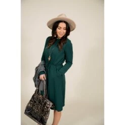 Cinched Waist Tie Dress -Women's Clothing Store BB 9862 1