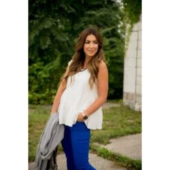 Eyelet Peplum Tie Tank -Women's Clothing Store BB 9872 32a8f64f 5e22 4abf 8303 f9b39a5c35c8