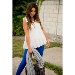 Eyelet Peplum Tie Tank -Women's Clothing Store BB 9874 94aa1c7b d70e 4e7b bc46 1f086a3adc5f