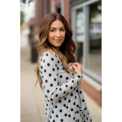Polka Dot Tunic Cardigan -Women's Clothing Store BB 9876 ec03aca8 bce7 4356 9d3d d13cc6134272