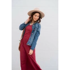 Solid Maxi Pocket Dress -Women's Clothing Store BB 9879 1