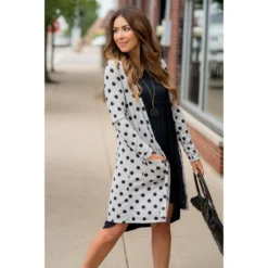 Polka Dot Tunic Cardigan -Women's Clothing Store BB 9882 ba275bd4 0380 4a97 b39a eb97dc30faeb