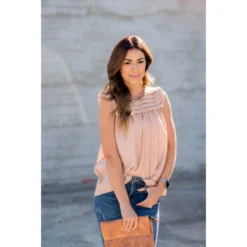 Ruched Ruffle Bibbed Tank -Women's Clothing Store BB 9882 c3e4f6c0 e393 424b 9ee9 d80ec8f8c0b5