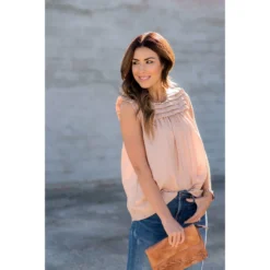 Ruched Ruffle Bibbed Tank -Women's Clothing Store BB 9883 88547a92 1a56 48e2 9bce 1cbfa4baf7ff