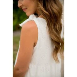 Eyelet Peplum Tie Tank -Women's Clothing Store BB 9884 1a5a22f3 4560 4a5e 971e 9d5e4b79ccb9