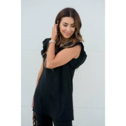 Duo Flutter Sleeve Tank Blouse -Women's Clothing Store BB 9885 266c3ef0 a501 4f00 ad3e 806dbdbf35f6