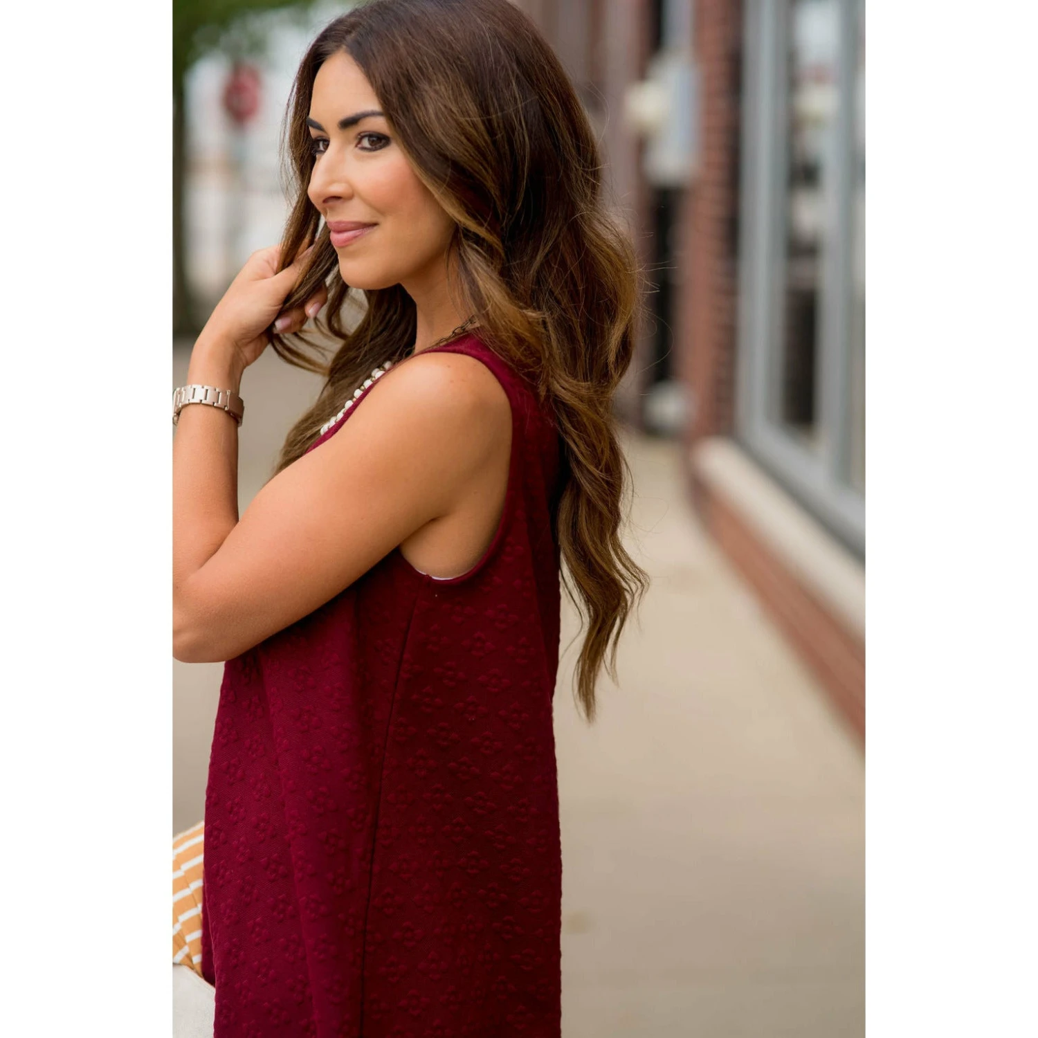 Sleeveless Textured Swing Dress 12 Sleeveless Textured Swing Dress - Image 12