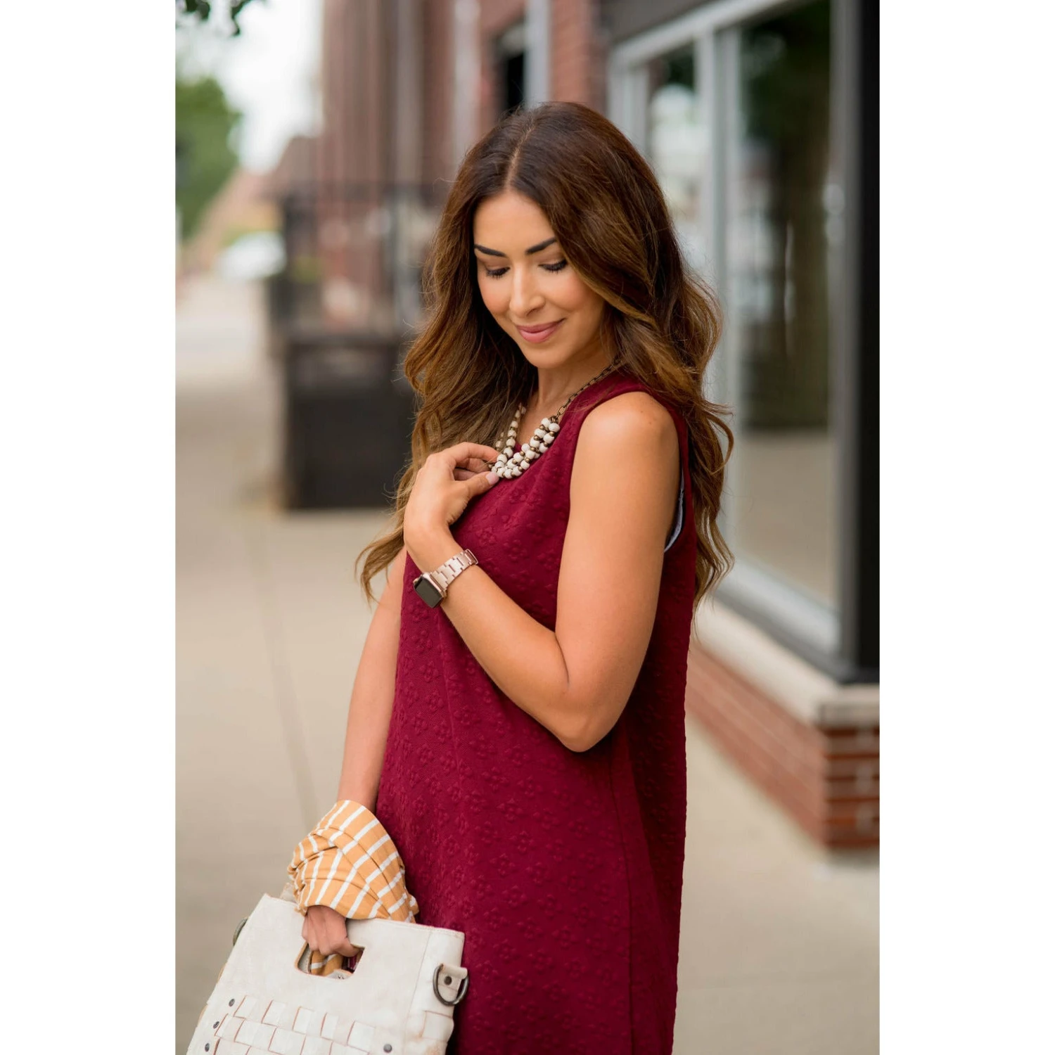 Sleeveless Textured Swing Dress 13 Sleeveless Textured Swing Dress - Image 13