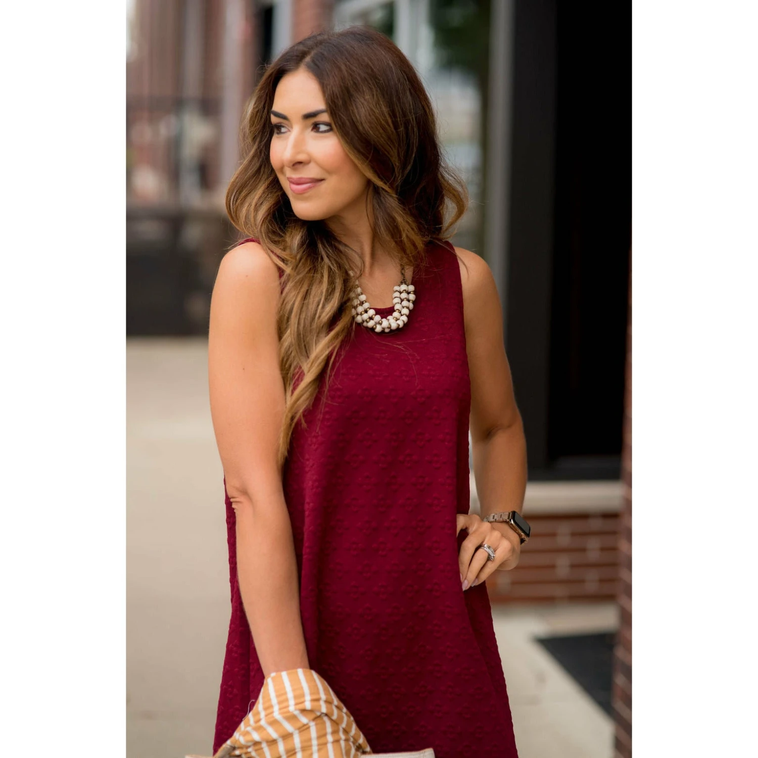 Sleeveless Textured Swing Dress 14 Sleeveless Textured Swing Dress - Image 14