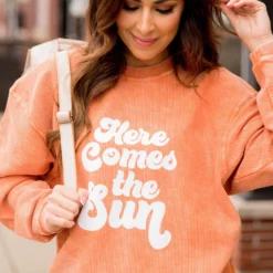 Here Comes The Sun Ribbed Graphic Crewneck 23 Here Comes The Sun Ribbed Graphic Crewneck -Women's Clothing Store BB 9920 5f10e7cc f4d0 49a7 b71d 727fc363ca3d 324383