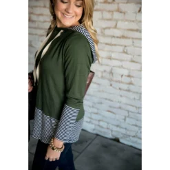 Striped Tipped Hoodie -Women's Clothing Store BB 9922 8352fa7b d9ac 4634 bcea 40f1c23c447e