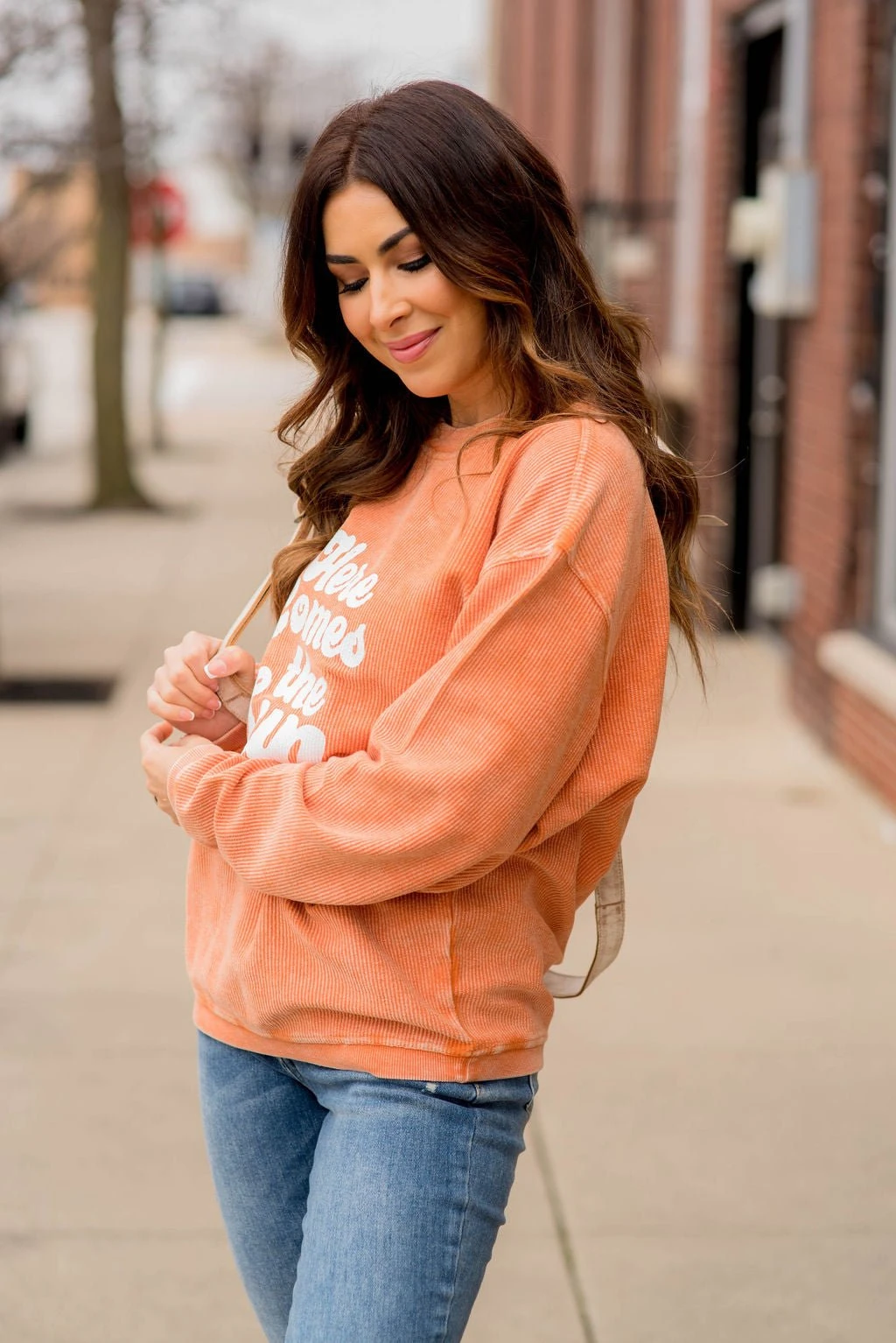 Here Comes The Sun Ribbed Graphic Crewneck 6 Here Comes The Sun Ribbed Graphic Crewneck - Image 6