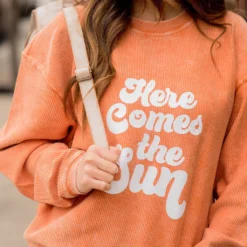 Here Comes The Sun Ribbed Graphic Crewneck 25 Here Comes The Sun Ribbed Graphic Crewneck -Women's Clothing Store BB 9925 ca6a37e4 4c0d 4ab8 8240 bfa788614b75 393330