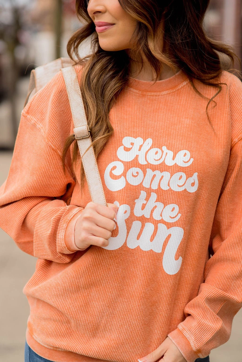 Here Comes The Sun Ribbed Graphic Crewneck 7 Here Comes The Sun Ribbed Graphic Crewneck - Image 7