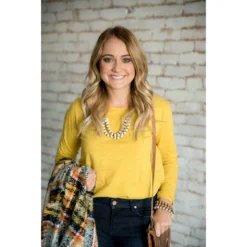 Cotton Slub Long Sleeve Tee -Women's Clothing Store BB 9954