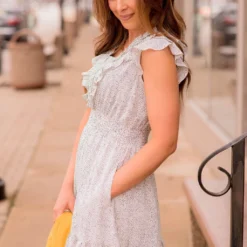 Micro Dots Ruffle Accented Dress -Women's Clothing Store BB 9990 4f7016b4 7516 437c b26e 26ffdfcb7495 302043