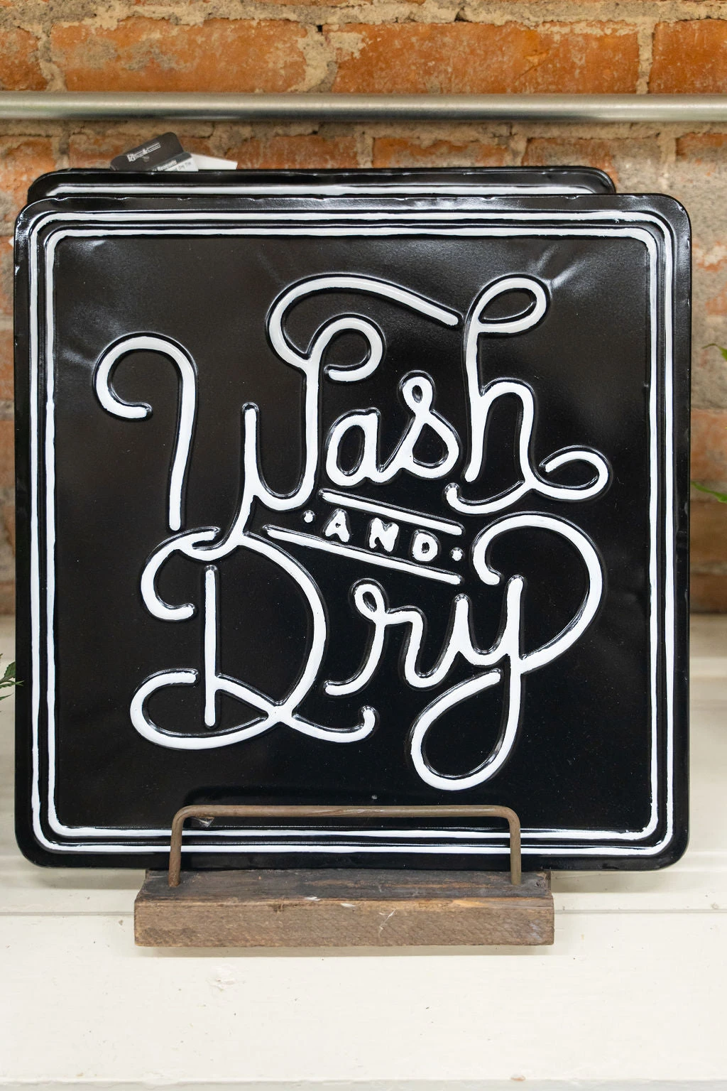Wash And Dry Tin Sign 1 Wash And Dry Tin Sign