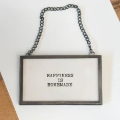 Happiness Is Homemade Metal Hanging Frame