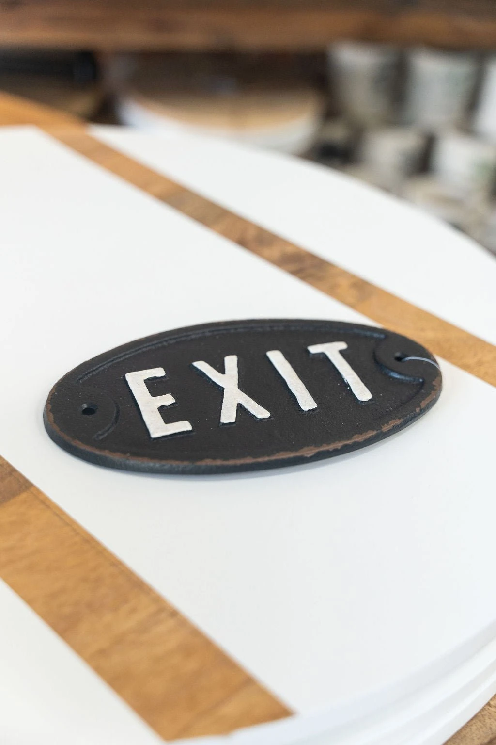 Exit Cast Iron Sign 2 Exit Cast Iron Sign - Image 2