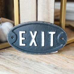 Exit Cast Iron Sign