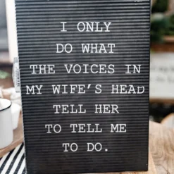 Distressed Metal Funny Wife Sign