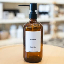 Amber Dish Soap Bottle