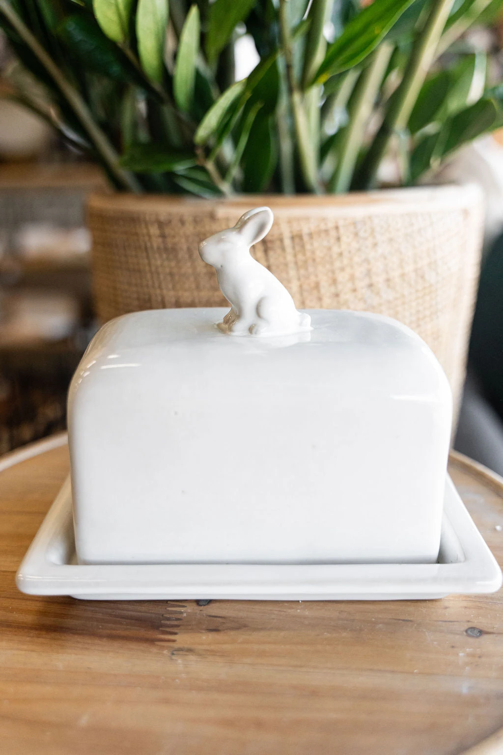 Rabbit Accented Dome Stoneware Dish 3 Rabbit Accented Dome Stoneware Dish - Image 3