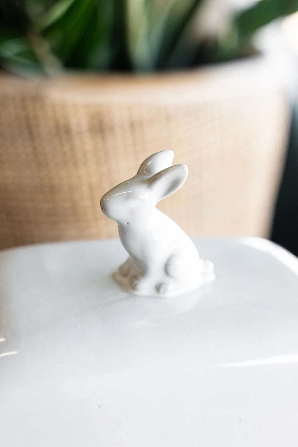 Rabbit Accented Dome Stoneware Dish 4 Rabbit Accented Dome Stoneware Dish - Image 4