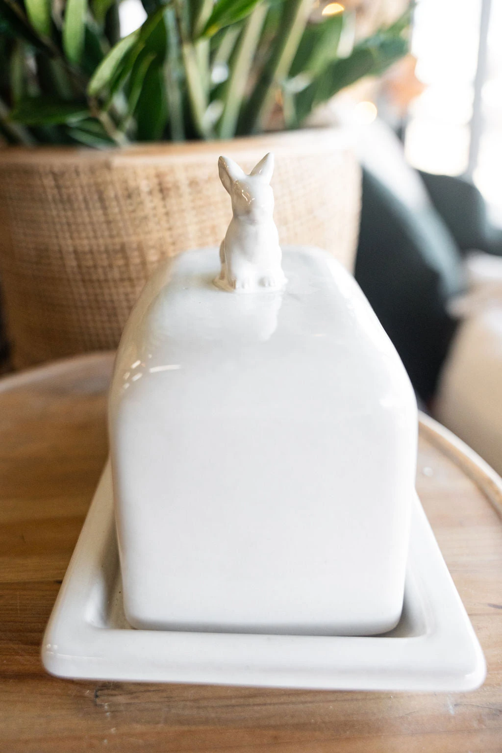 Rabbit Accented Dome Stoneware Dish 5 Rabbit Accented Dome Stoneware Dish - Image 5