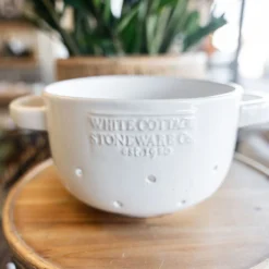 White Ceramic Berry Colander