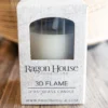 3D Flame Glass Candle