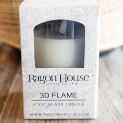 3D Flame Glass Candle