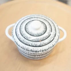 Dashed Lines Stoneware Baker Dish -Women's Clothing Store BBJan 25 52