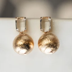 New Years Ball Dangle Earrings