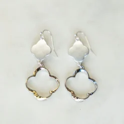 Quatrefoil Cutouts Dangle Earrings