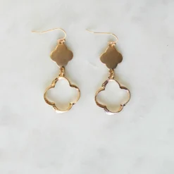 Quatrefoil Cutouts Dangle Earrings -Women's Clothing Store BBJewelryNov 24 165