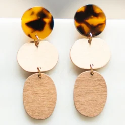 Triple Tiered Dot Earrings