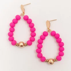 Dazzling Beaded Hoop Earrings -Women's Clothing Store BBJewerlyApril 24 23